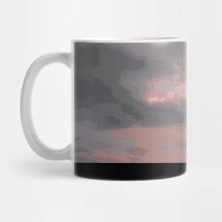 Crow Perched on a Tree Branch Silhouette Mug